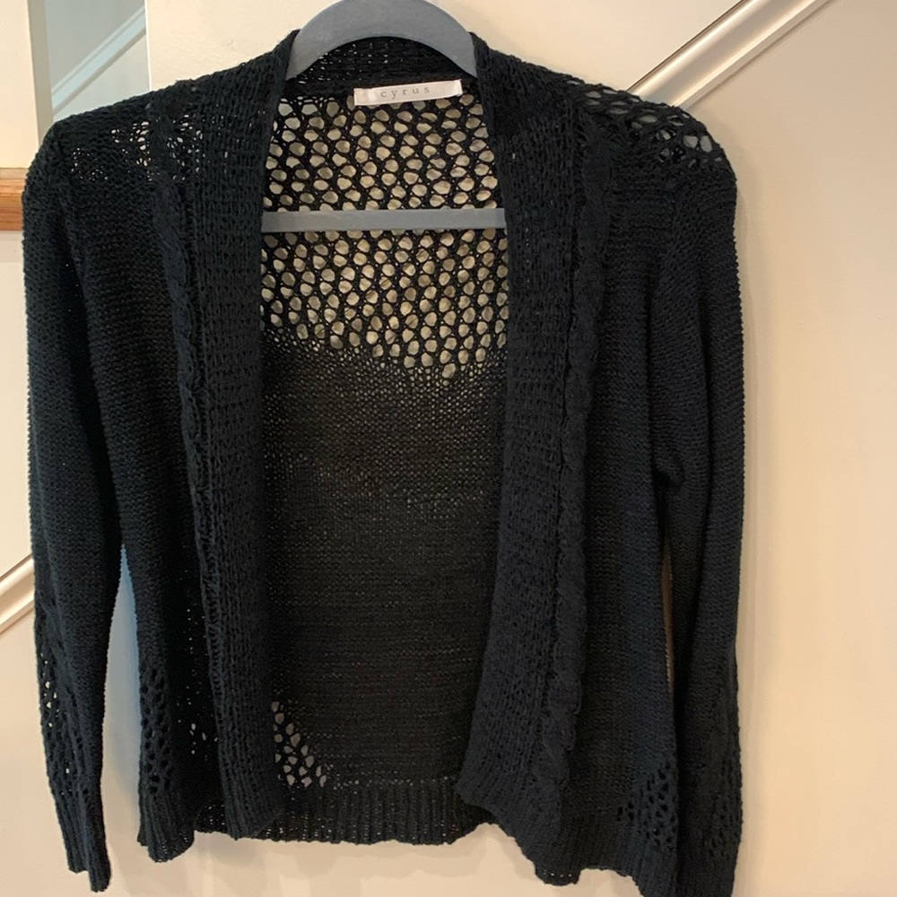 Black knit sweater in new condition size XS